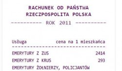 Rachunek od państwa za 2011 rok