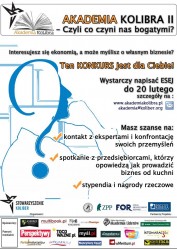 Patronat FOR: Konkurs Akademii Kolibra - Co czyni nas bogatymi?