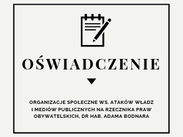 Oświadczenie w sprawie ataków na Rzecznika Praw Obywatelskich